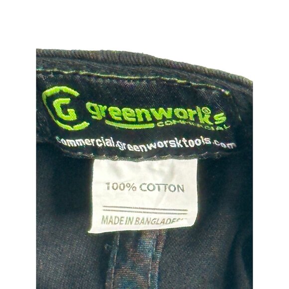 Greenworks Commercial Tools Black Logo Baseball Cap Hat Adjustable - Picture 6 of 6